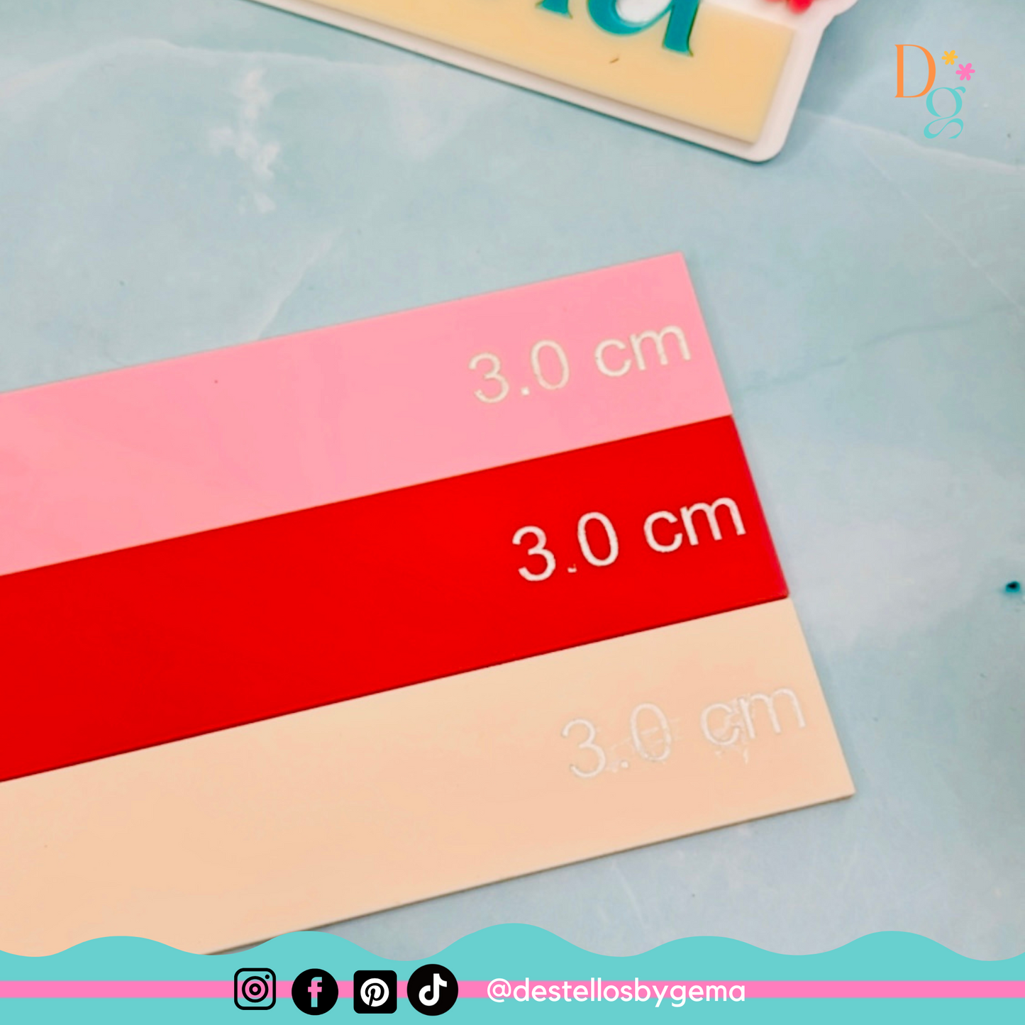 Acrylic Space Bars Set for Scrapbooking and Bookbinding – 6 Pieces
