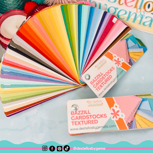 Swatch Book – 100 Bazzill Colors with Protective Cover