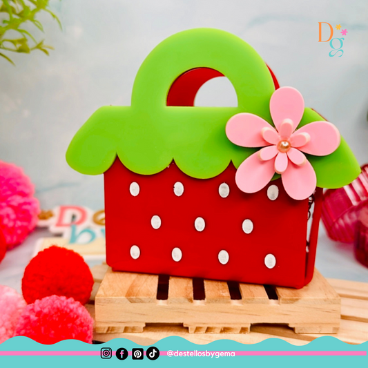 Strawberry Design Acrylic Box
