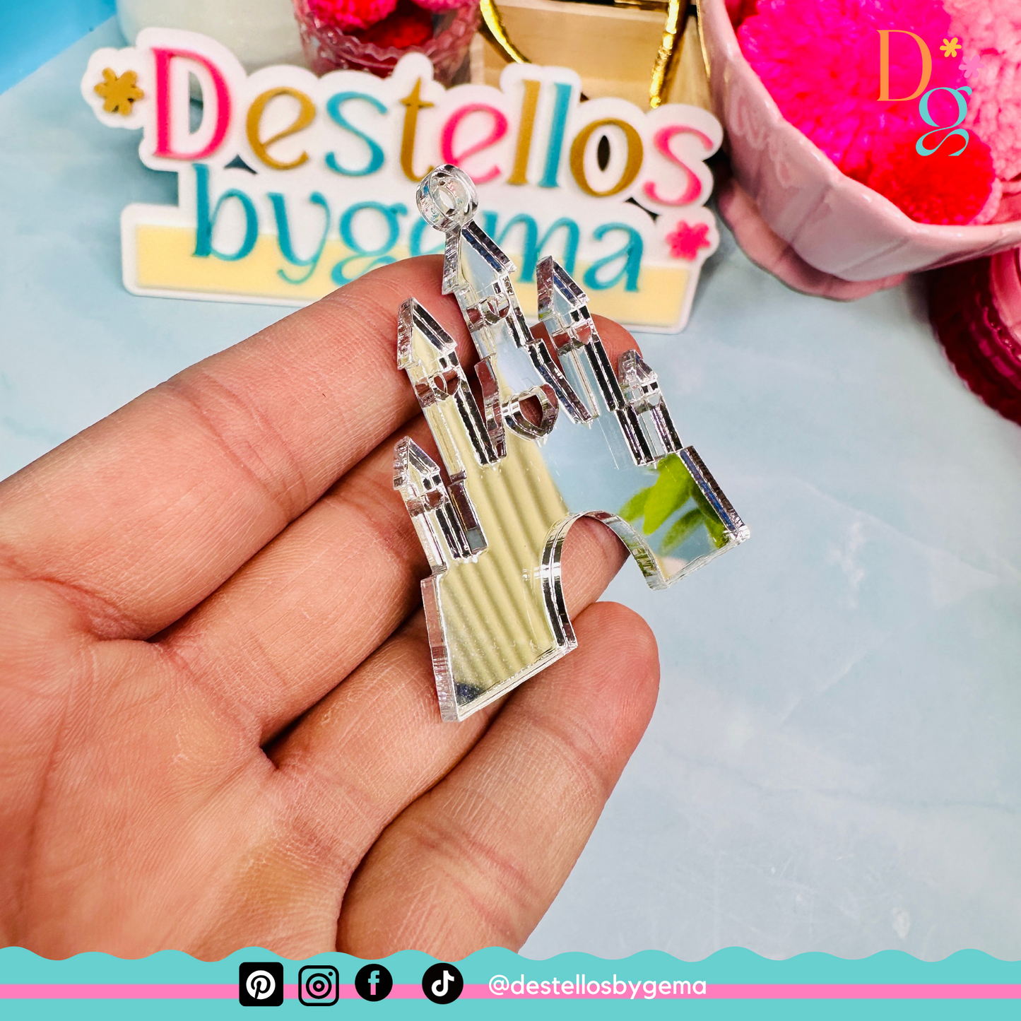 Personalized Acrylic Princess Castle Charms
