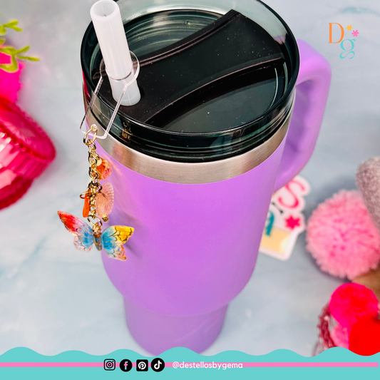 Butterfly Tumbler Straw Topper Charm