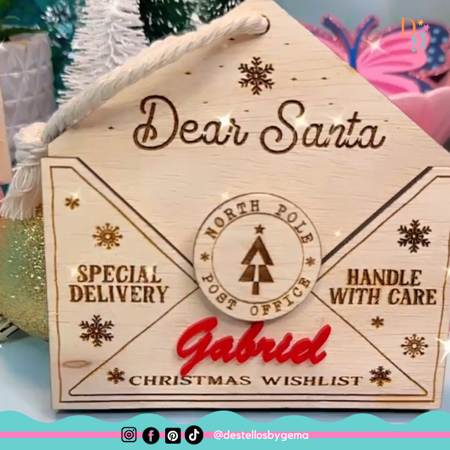 Personalized Letter to Santa Ornament with Child’s Name