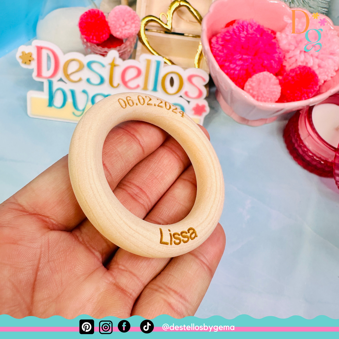 Customizable Wooden Rings for Crafts & Macrame