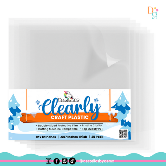 Clearly Craft Plastic Sheets 12"x12" – 25 Pack