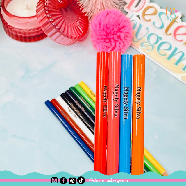 Personalized Crayola Colored Pencils - Set of 12 with Custom Name Engraving