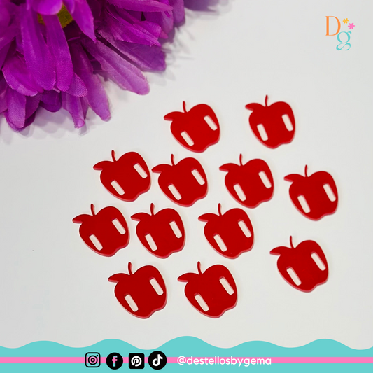 Custom Apple-Shaped Acrylic Charms (1" - 1.5")