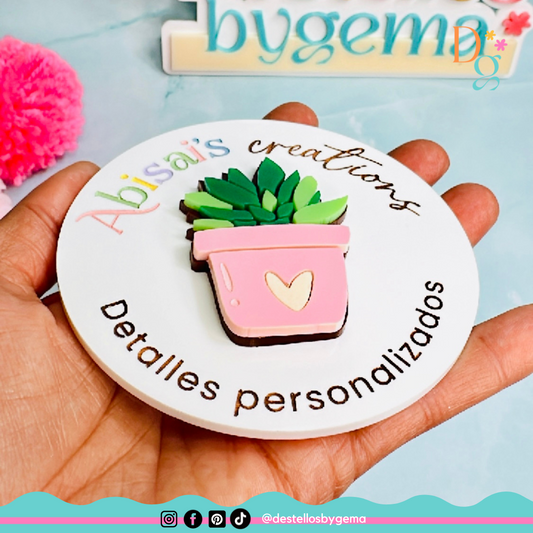 Custom Acrylic Business Watermark with Full Logo Design – Multiple Sizes (4" to 10")