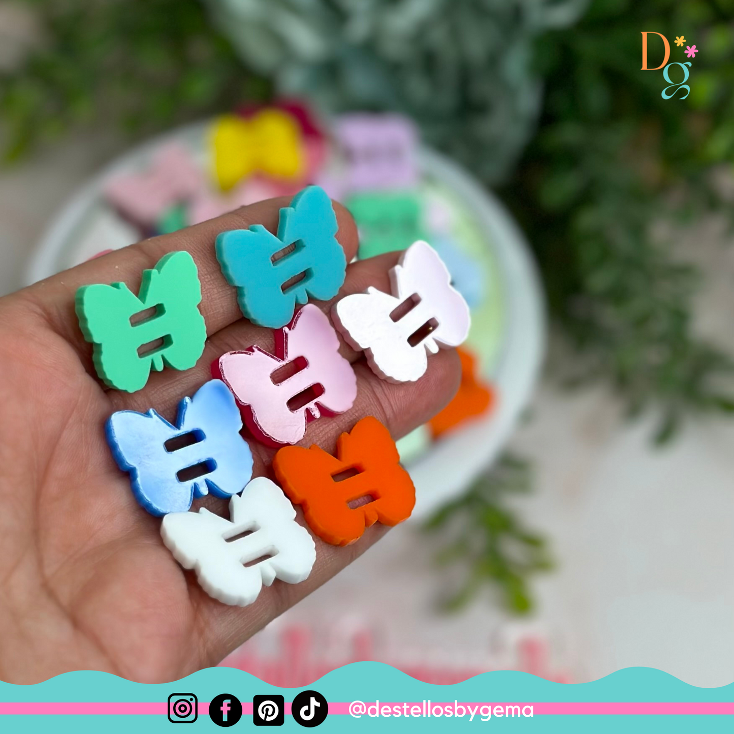 Custom Butterfly-Shaped Acrylic Charms (1" - 1.5")