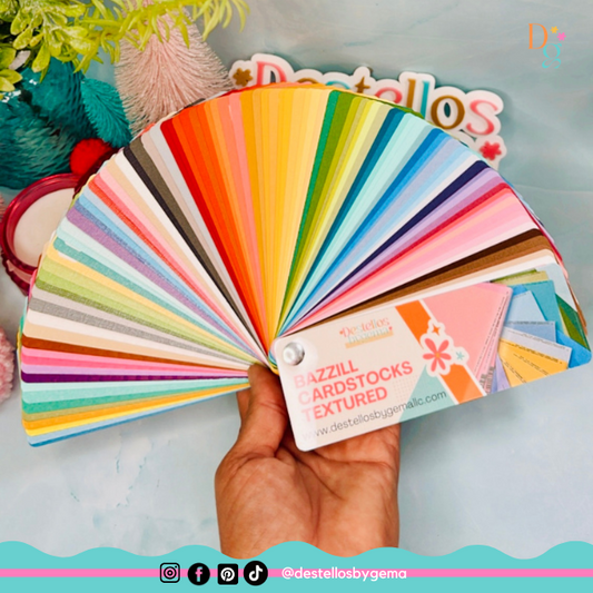 Swatch Book – 100 Bazzill Colors with Protective Cover