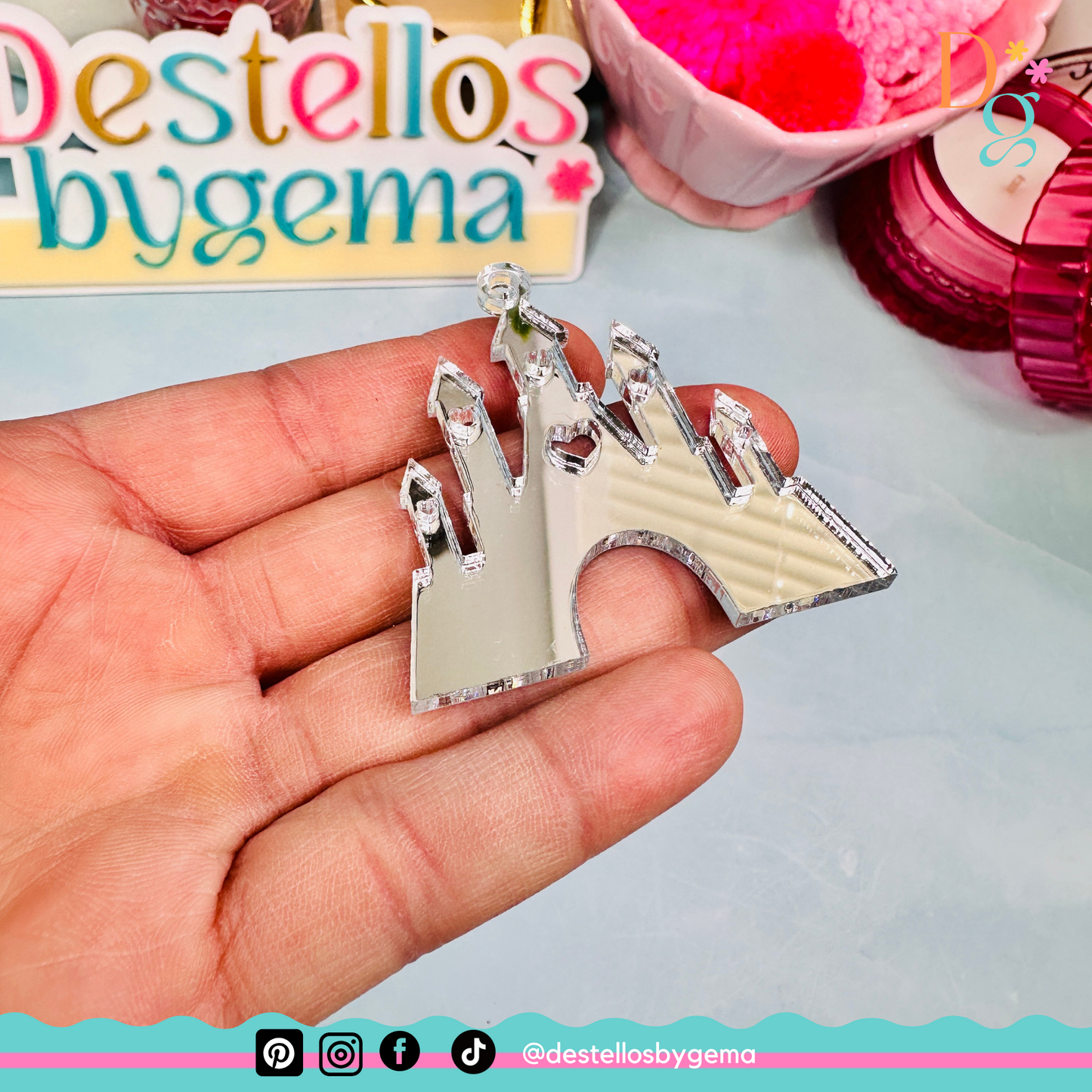 Personalized Acrylic Princess Castle Charms