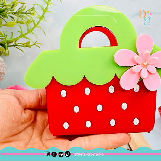 Strawberry Design Acrylic Box