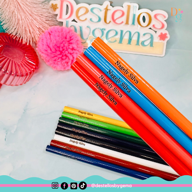 Personalized Crayola Colored Pencils - Set of 12 with Custom Name Engraving