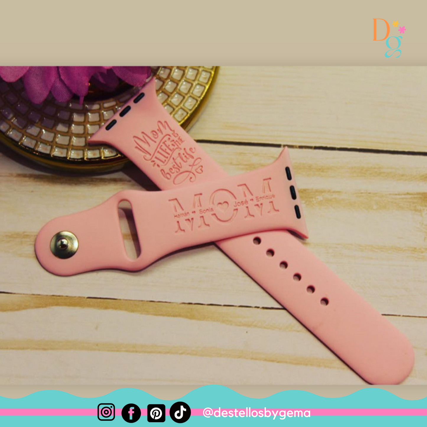 Personalized Engraved Apple Watch Band