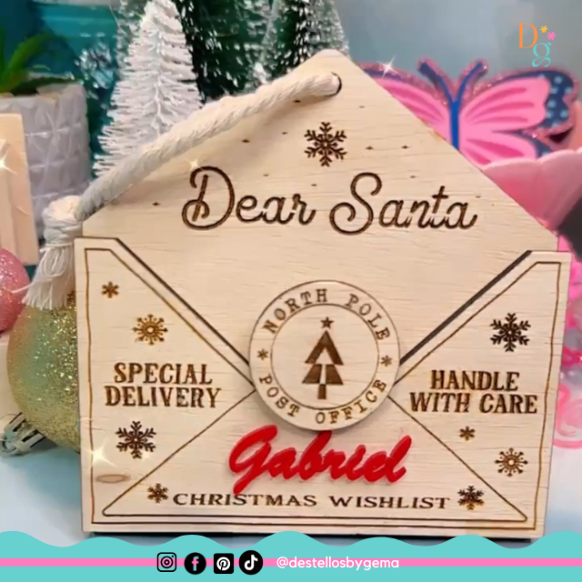 Personalized Letter to Santa Ornament with Child’s Name