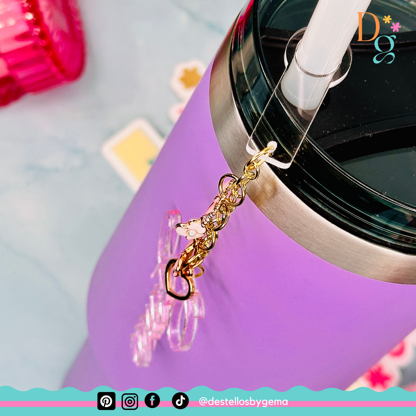 Personalized Acrylic Name Charms for Tumblers