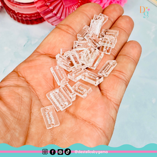 Custom .5” Acrylic Charms Personalized – Sets of 25 to 100