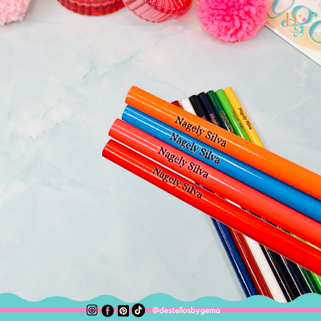 Personalized Crayola Colored Pencils - Set of 12 with Custom Name Engraving