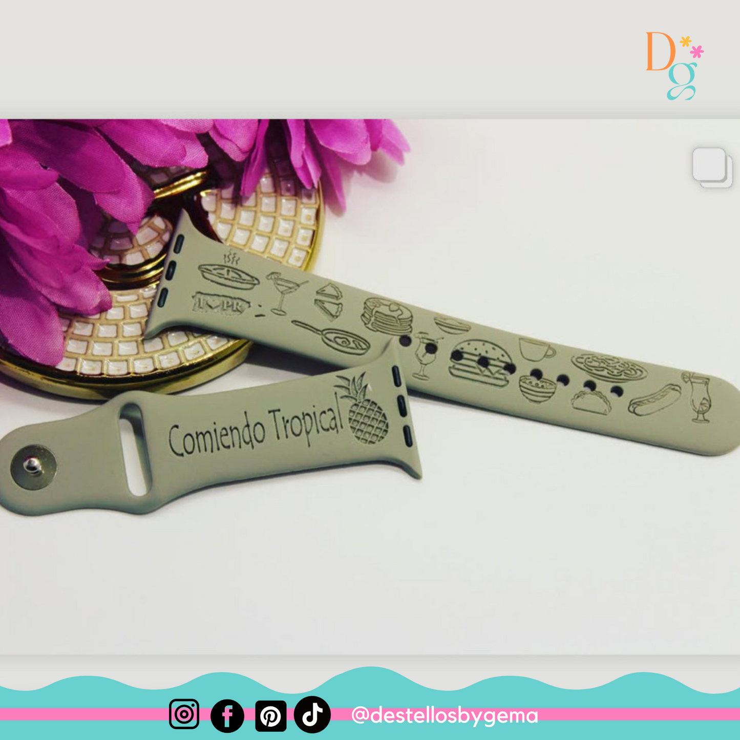 Personalized Engraved Apple Watch Band