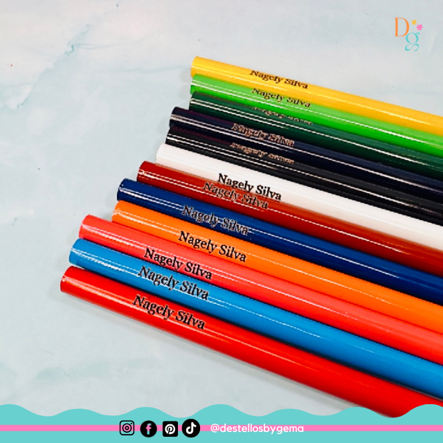 Personalized Crayola Colored Pencils - Set of 12 with Custom Name Engraving