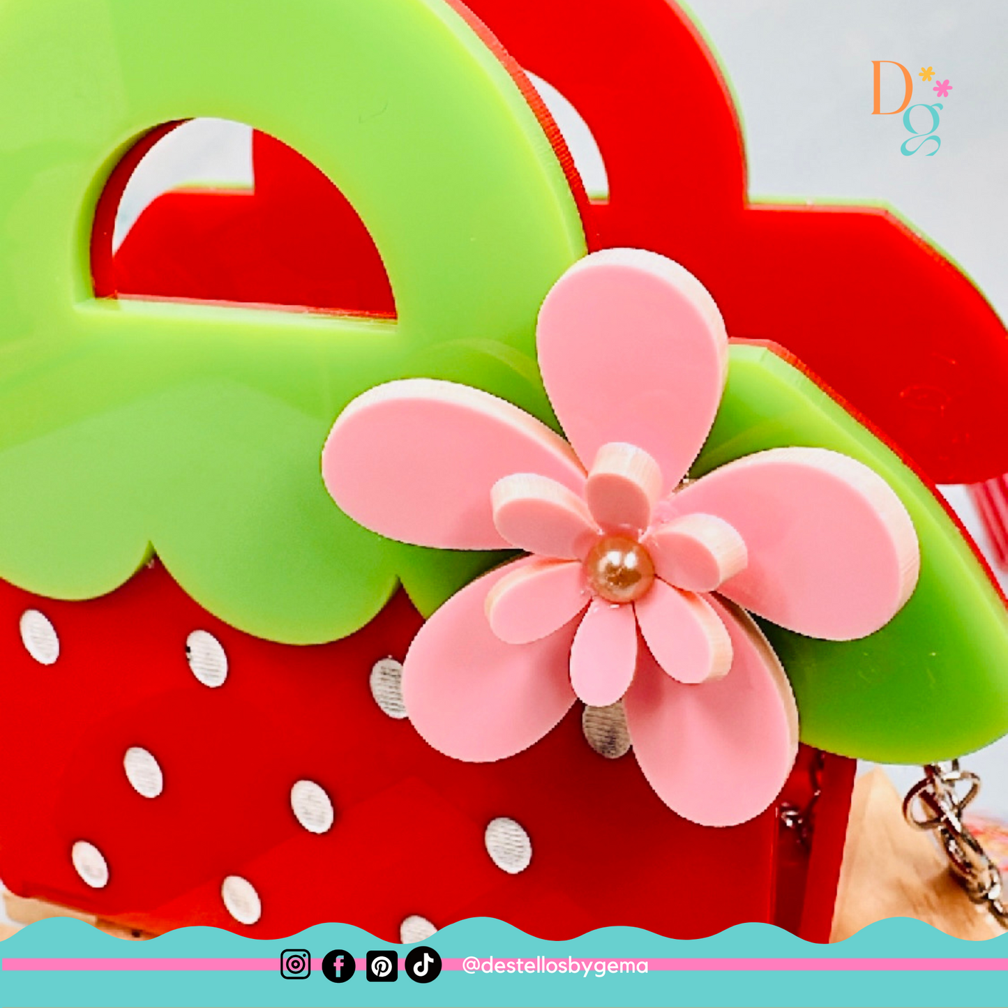 Strawberry Design Acrylic Box