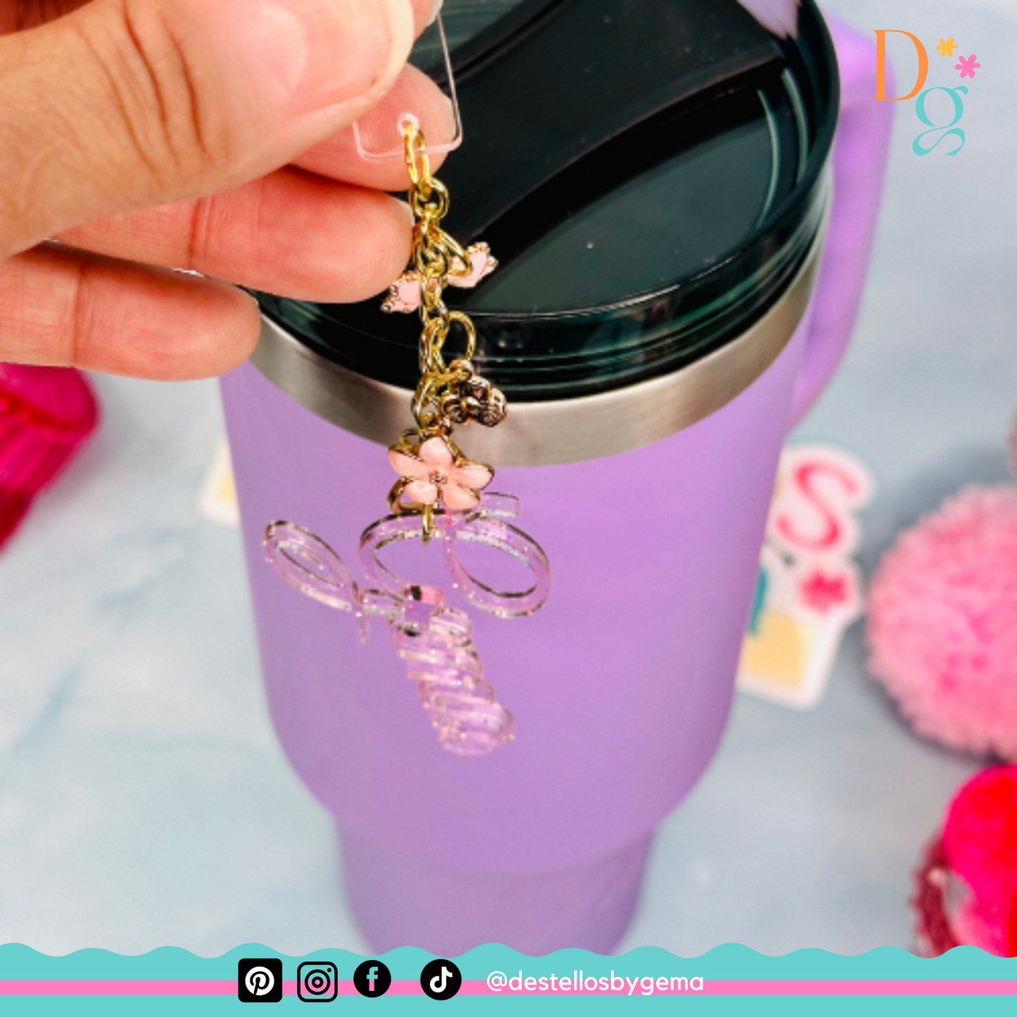 Personalized Acrylic Name Charms for Tumblers