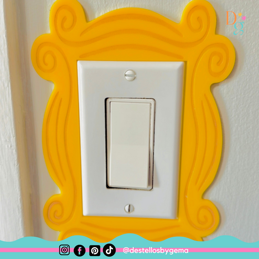 Friends Acrylic Switch Cover Plate, Hand-Painted Light Switch Cover, Friends Wall Decor