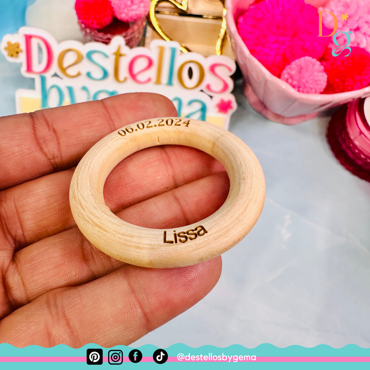 Customizable Wooden Rings for Crafts & Macrame