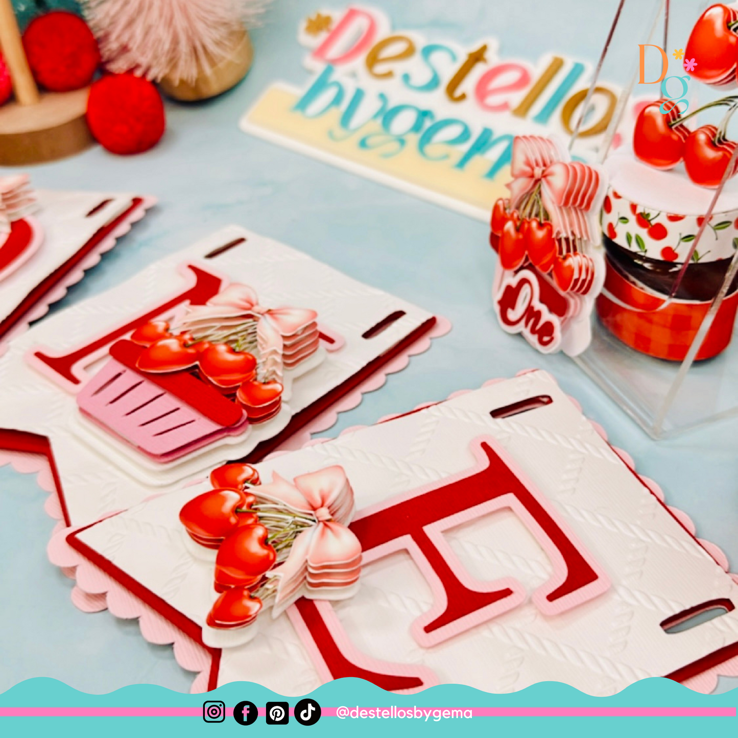 Cherry-Themed Custom Banner