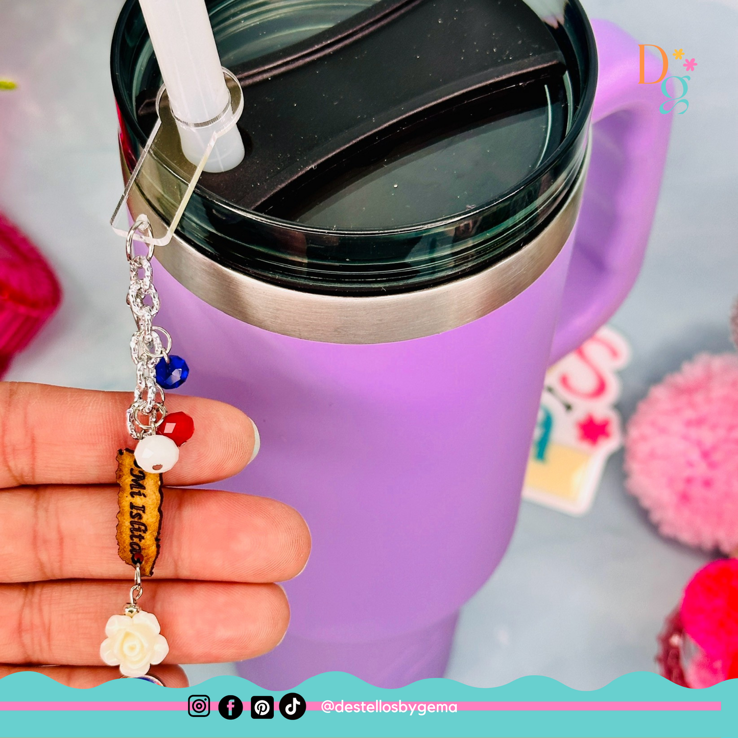 Puerto Rico-Inspired Tumbler Charms