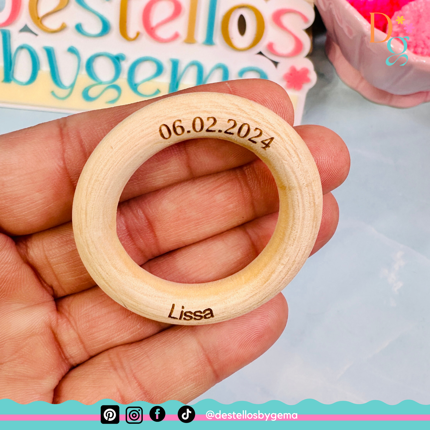 Customizable Wooden Rings for Crafts & Macrame