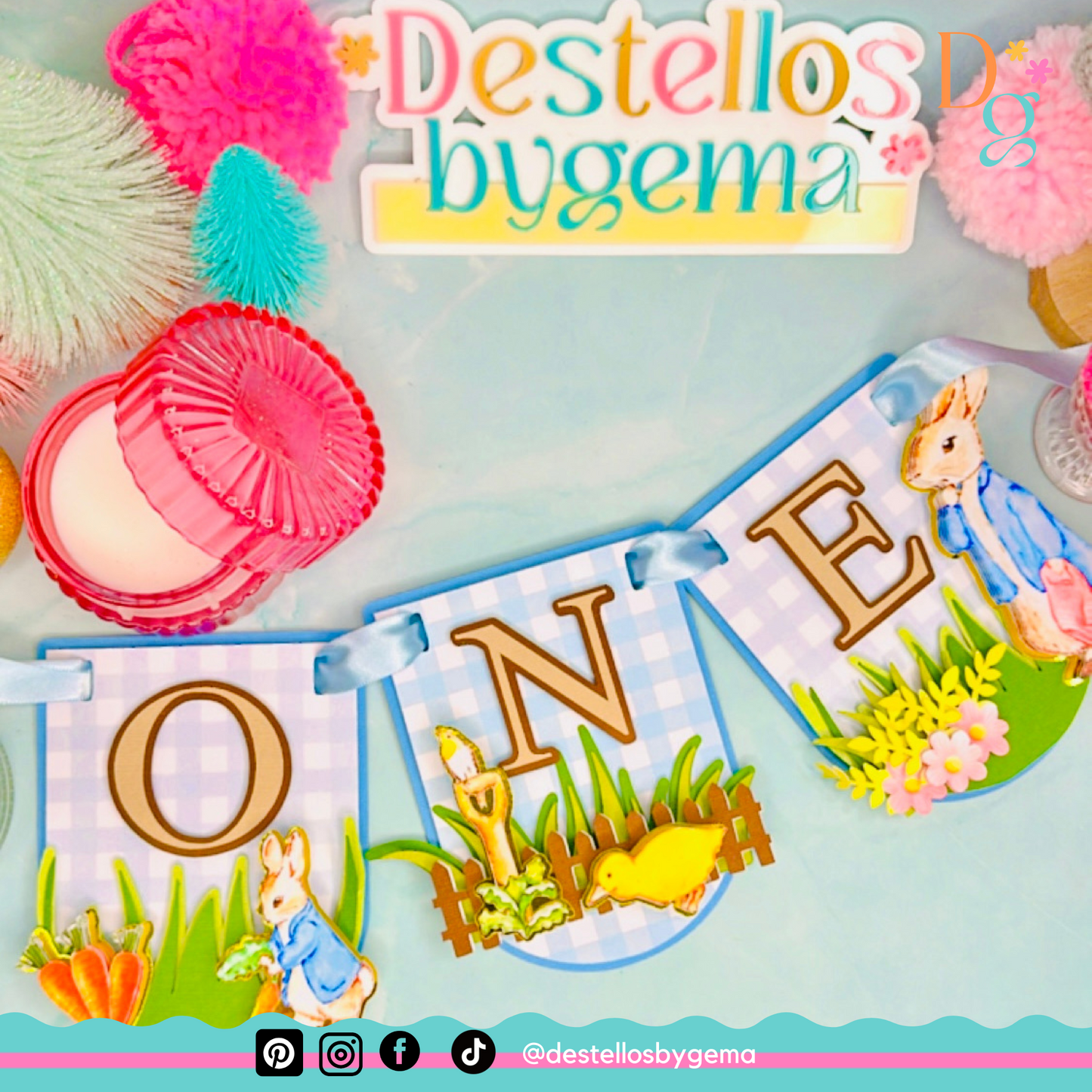 Peter Rabbit Birthday Banner