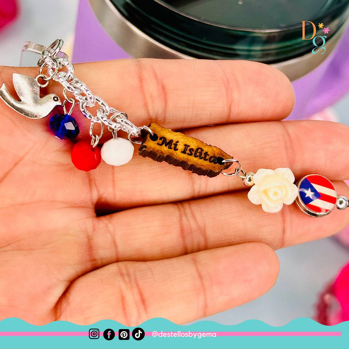 Puerto Rico-Inspired Tumbler Charms