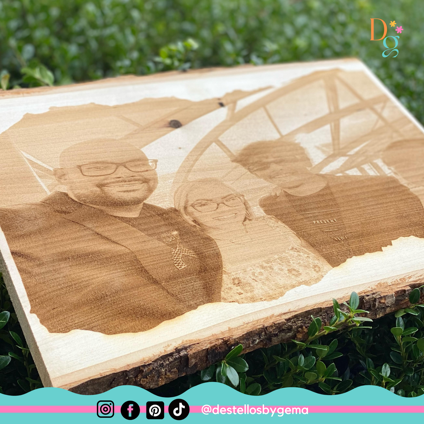 Custom Photo Engraved Basswood Sign