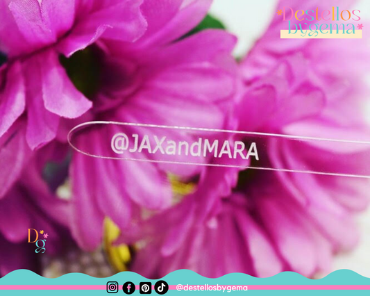 Custom Acrylic Cake Topper Sticks