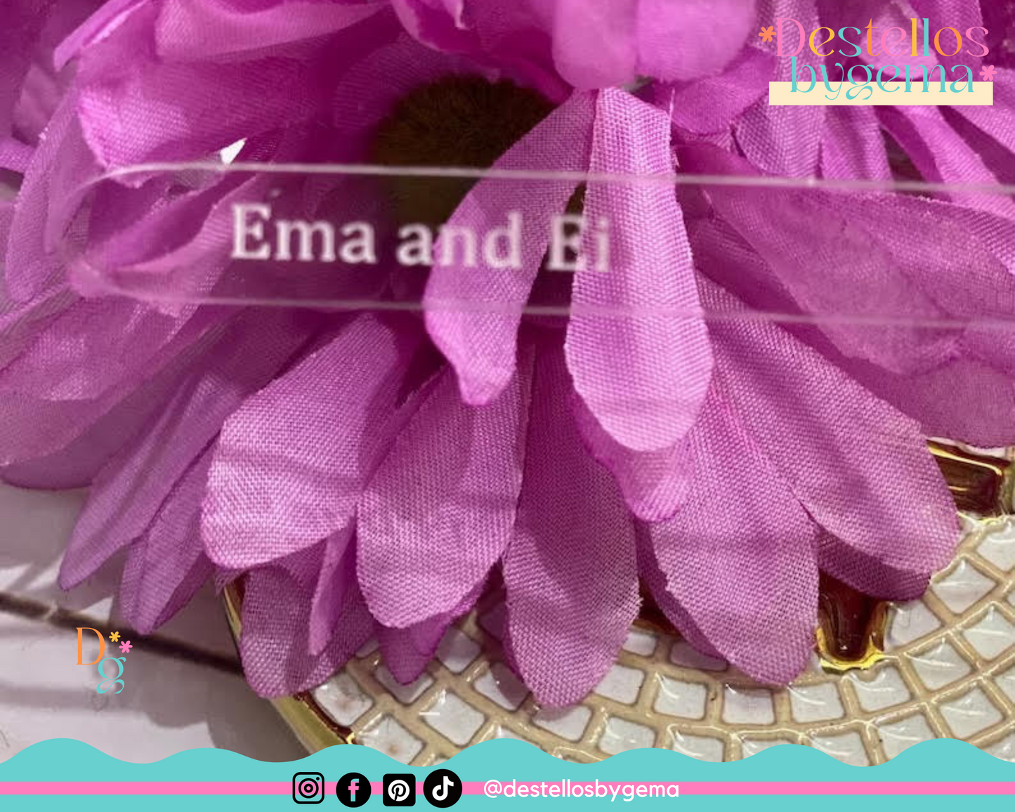 Custom Acrylic Cake Topper Sticks