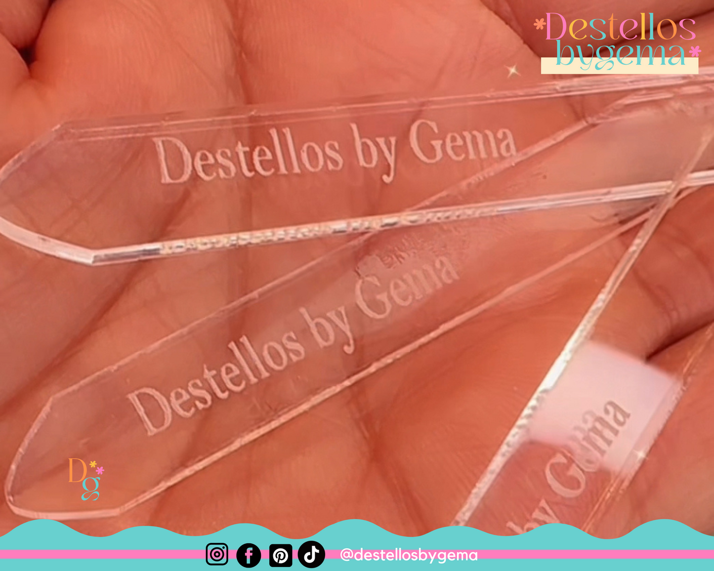 Custom Acrylic Cake Topper Sticks