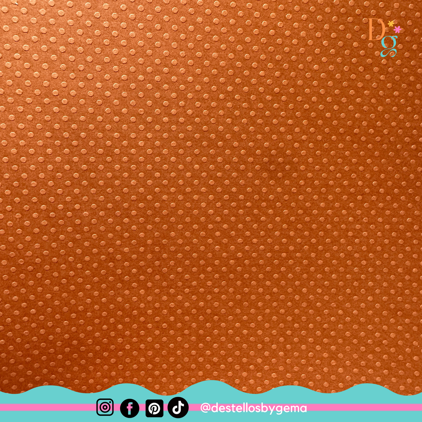 Bazzill Dotted Cardstock - Terra Cotta (8.5x11 in)
