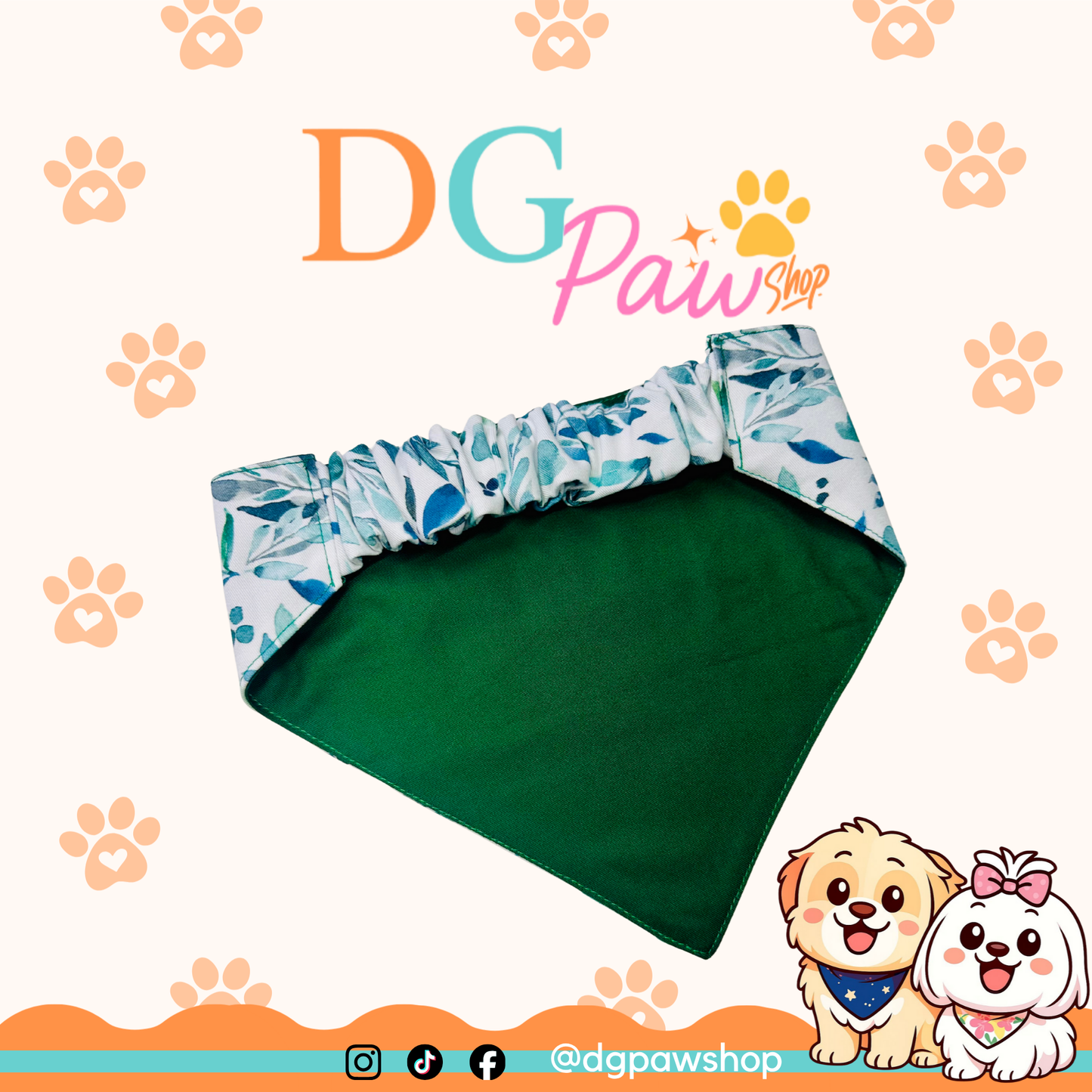 Aqua Leaf – Medium Pawndana