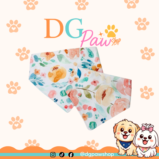 Floral XS Pawndana – Scrunchie Dog & Cat Bandana