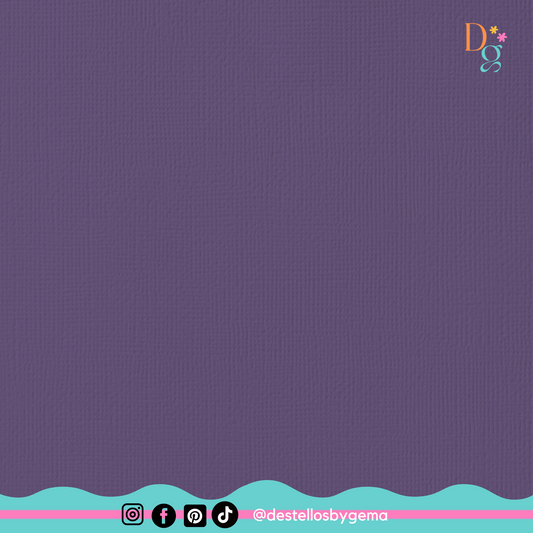 American Crafts 80lb Textured Cardstock 12"x12" – Plum