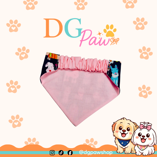 Pawndana “Colorful Pups” – Multicolor Puppy Print Bandana