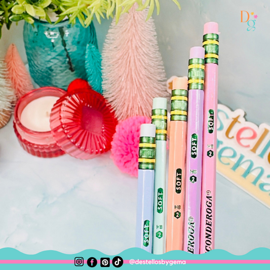 Ticonderoga Pastel Pencils – 6 or 12-Pack, HB #2 Soft, Pre-Sharpened