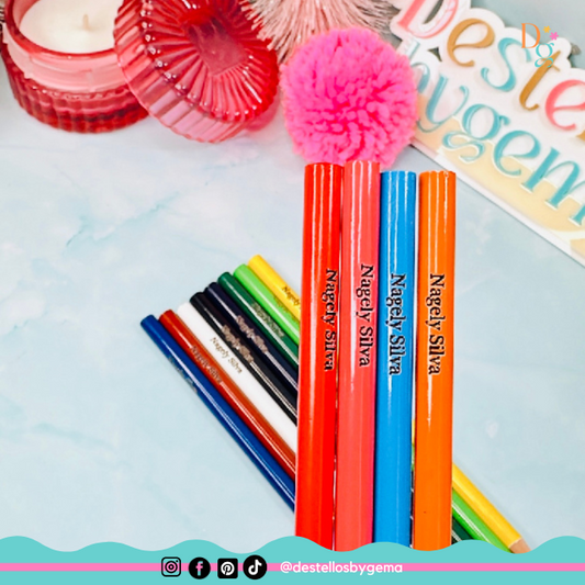 Personalized Crayola Colored Pencils - Set of 12 with Custom Name Engraving