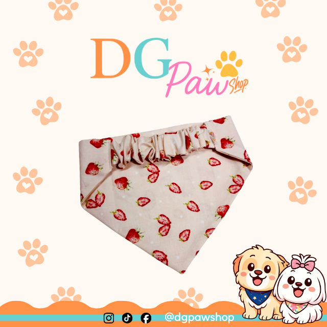 Pawndana “Sweet Strawberry” – Strawberry Print Dog Bandana