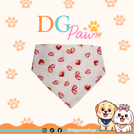 Pawndana “Sweet Strawberry” – Strawberry Print Dog Bandana