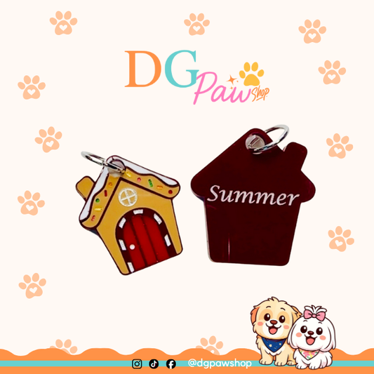 Ginger House” 3D Acrylic Charm – Personalized Pet Collar Charm