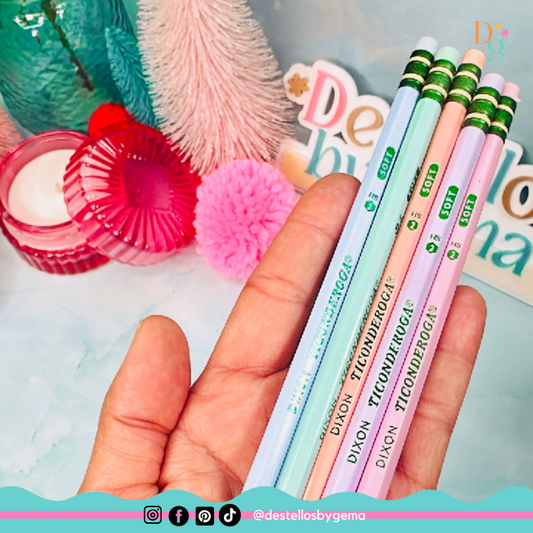 Ticonderoga Pastel Pencils – 6 or 12-Pack, HB #2 Soft, Pre-Sharpened