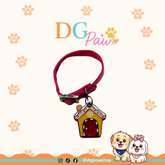 Ginger House” 3D Acrylic Charm – Personalized Pet Collar Charm