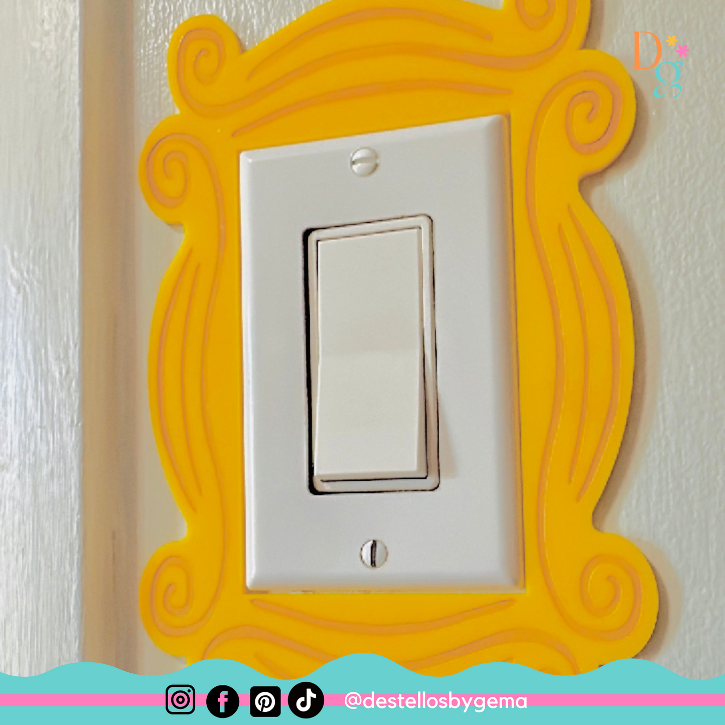 Friends Acrylic Switch Cover Plate, Hand-Painted Light Switch Cover, Friends Wall Decor