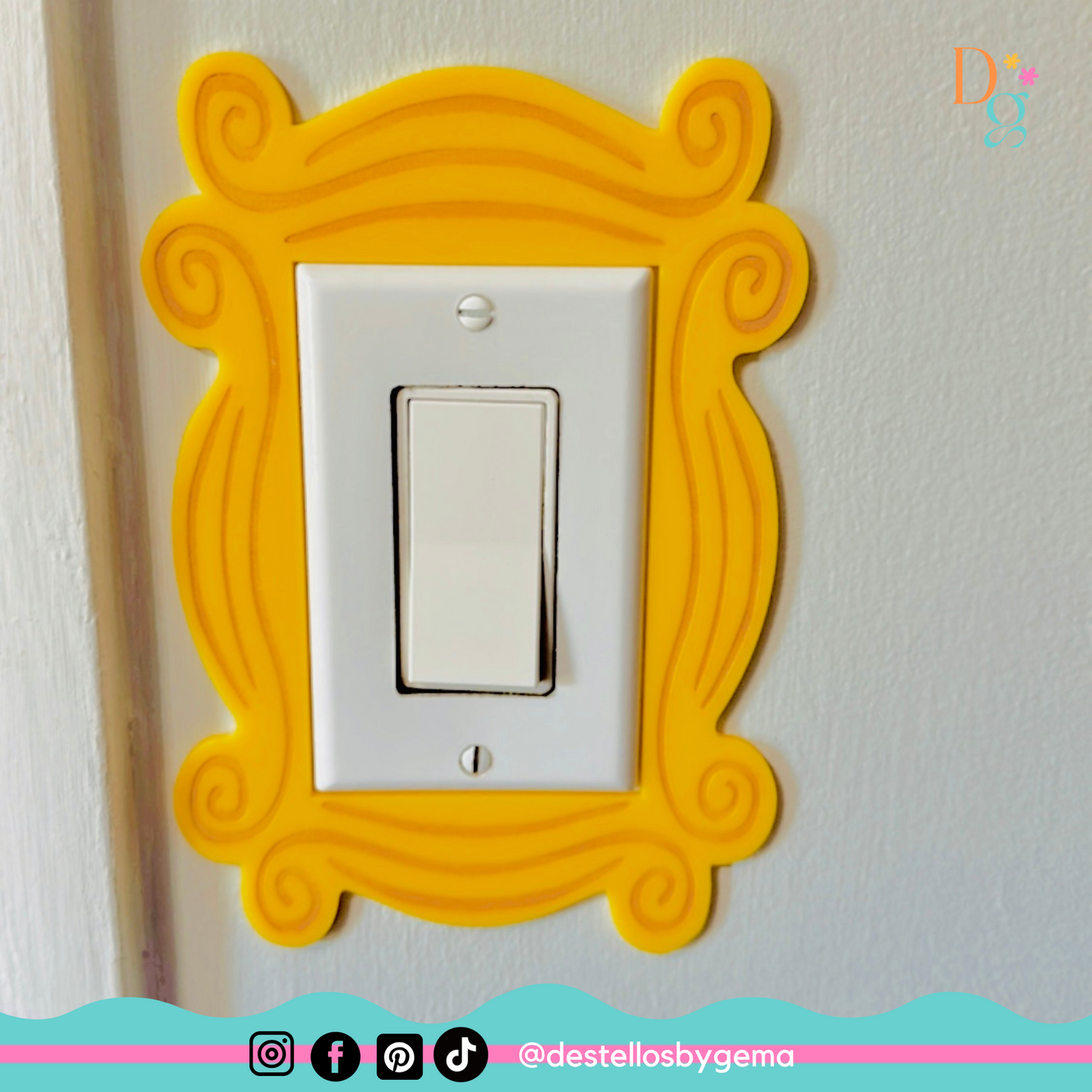Friends Acrylic Switch Cover Plate, Hand-Painted Light Switch Cover, Friends Wall Decor